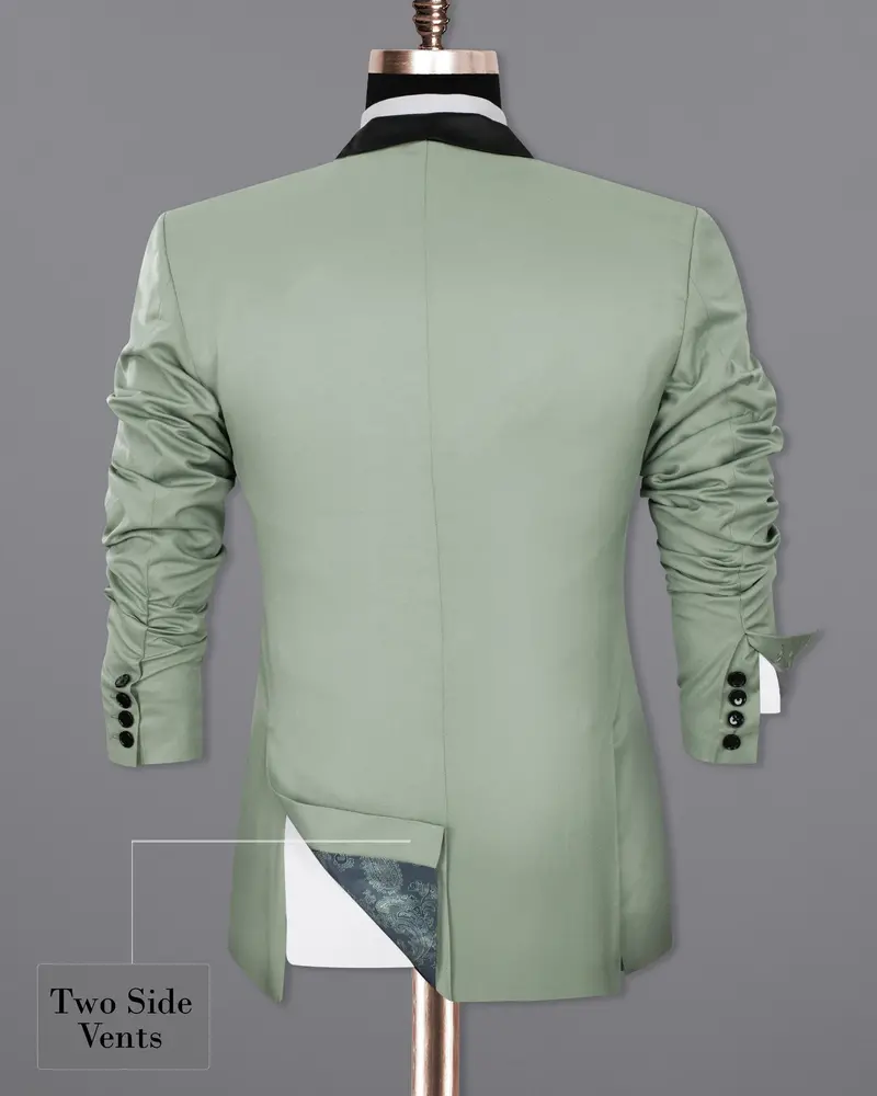 Clay Ash Green Wool Rich Tuxedo Suit 9