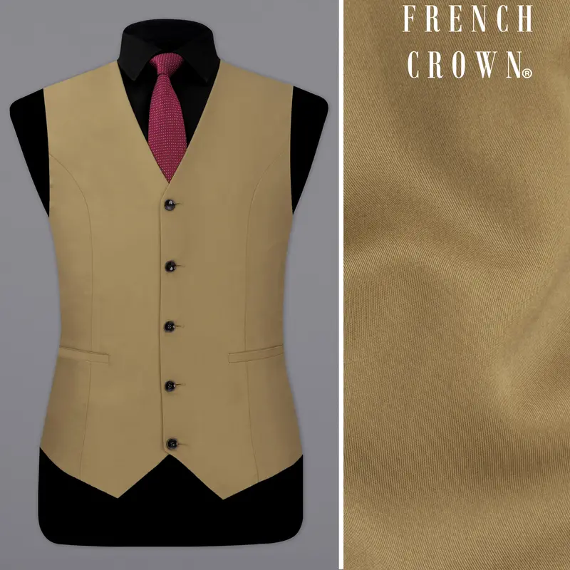 Clay Creek Brown Solid  Waistcoat 1