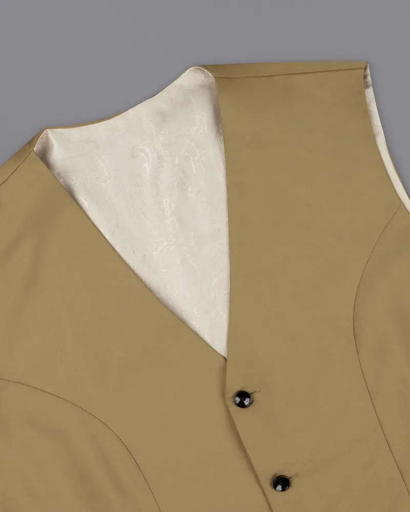 Clay Creek Brown Solid Waistcoat 4
