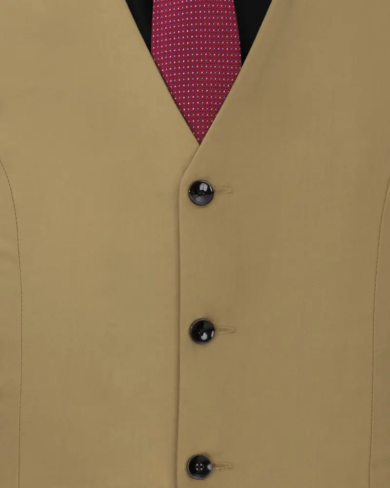 Clay Creek Brown Solid Waistcoat 5