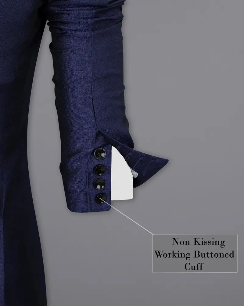 Cloud Burst Blue Designer Tuxedo Blazer 10