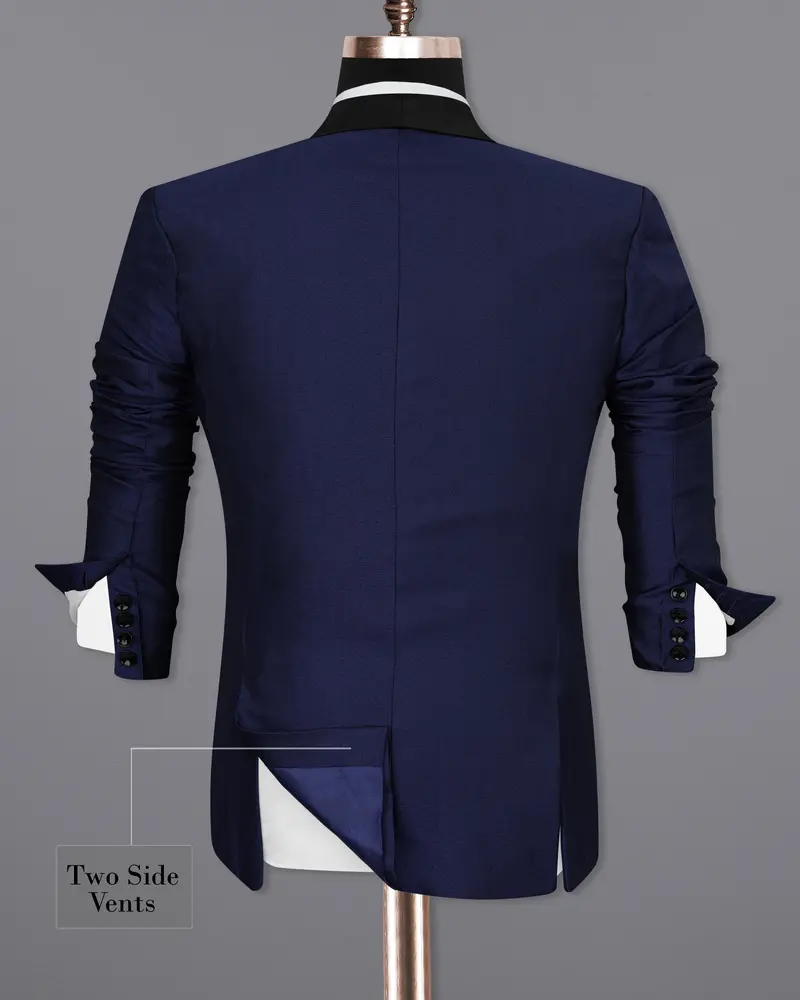 Cloud Burst Blue Designer Tuxedo Blazer 9