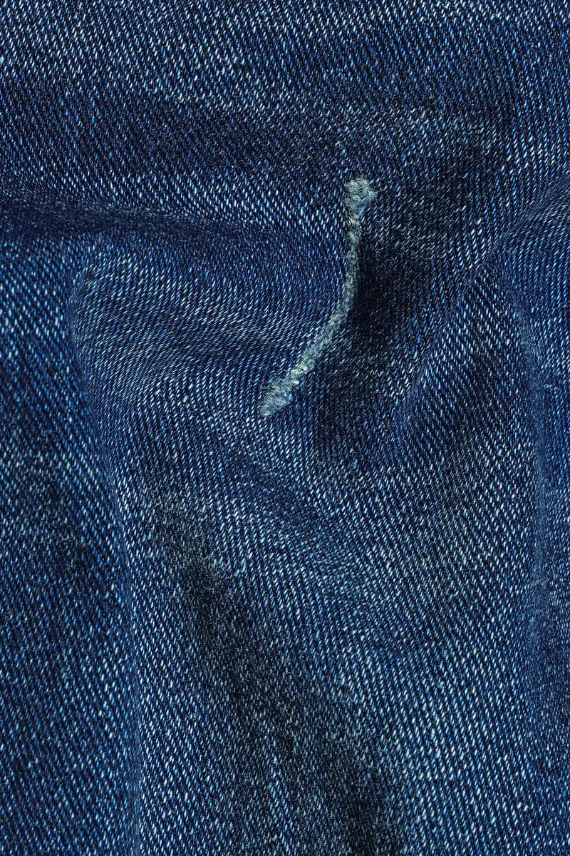 Cloud Burst Blue Whiskering Wash Mildly Distressed Denim 3