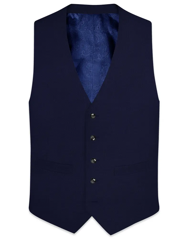 Cloud Burst Blue Wool Rich Waistcoat 1