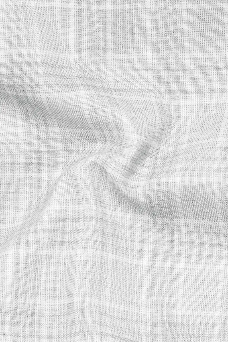 Cloud Gray Plaid Wool Rich Waistcoat 3