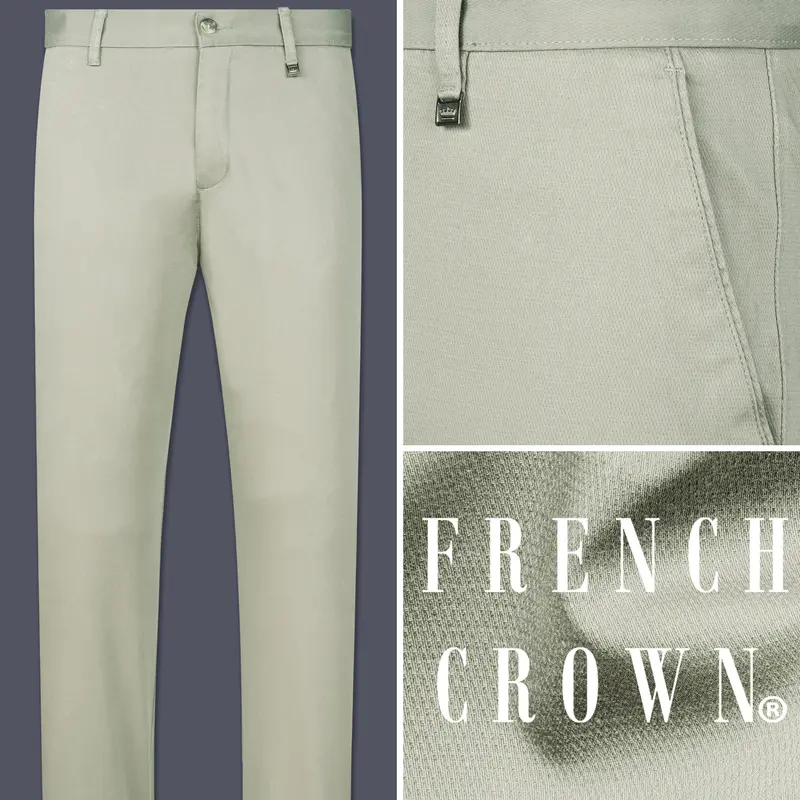 Cloud Green Premium Cotton Chinos Pant 1