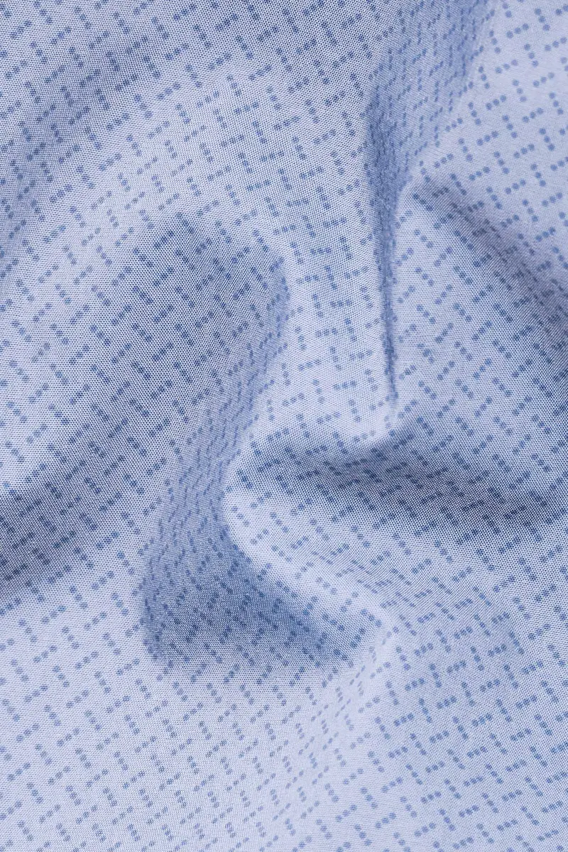Cloudy Blue And Glaucous Blue Premium Cotton Shirt 2