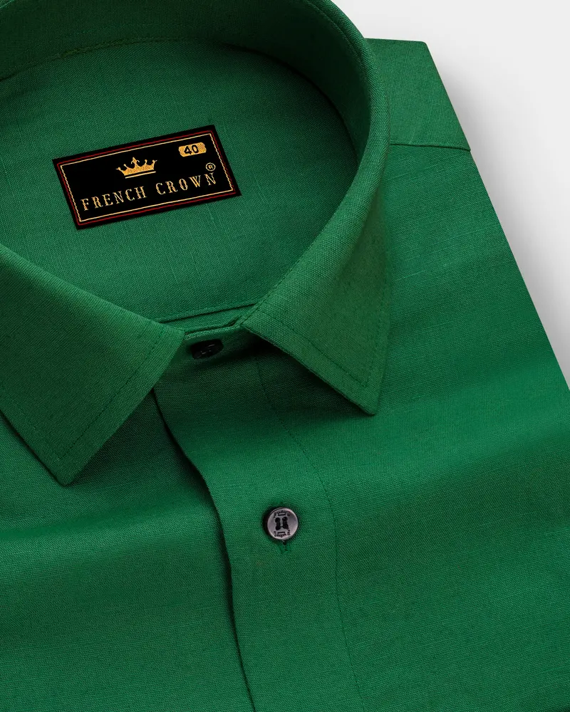 Clover Green Luxurious Linen Shirt 1