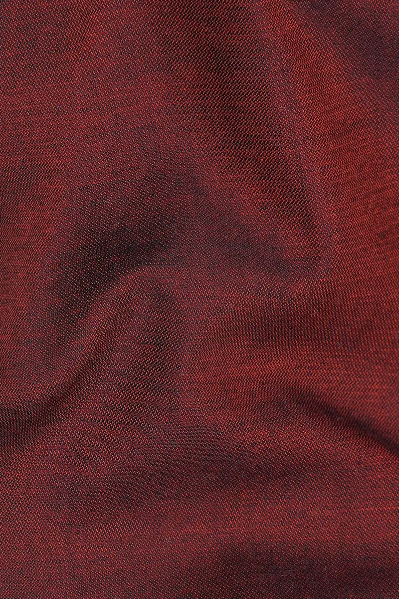 Cocoa Bean Brown Chambray Textured Premium Cotton Shirt 2