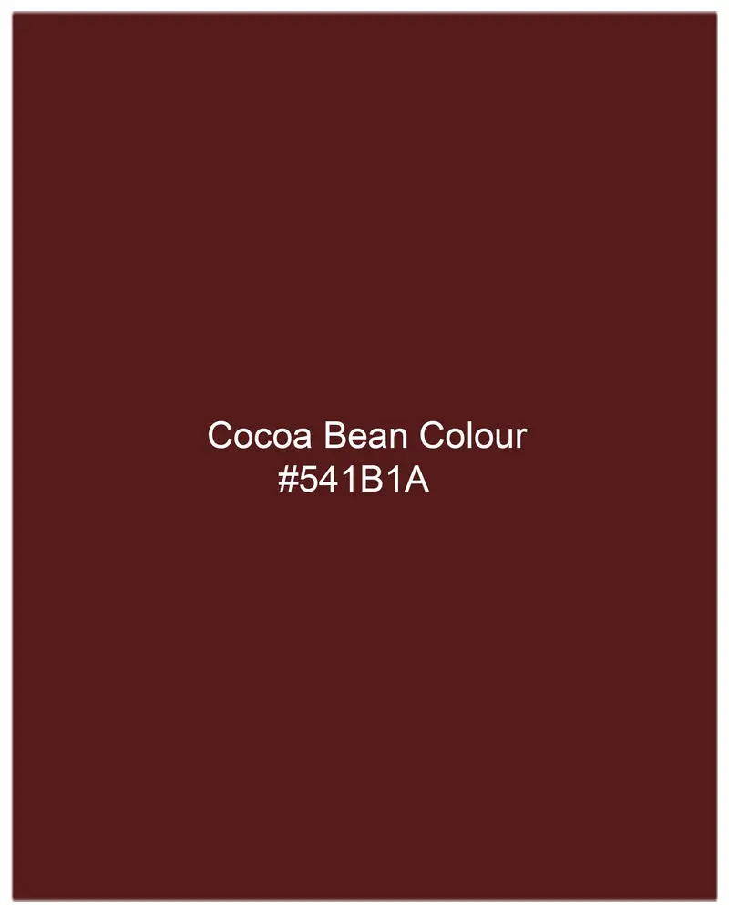 Cocoa Bean Brown Chambray Textured Premium Cotton Shirt 7