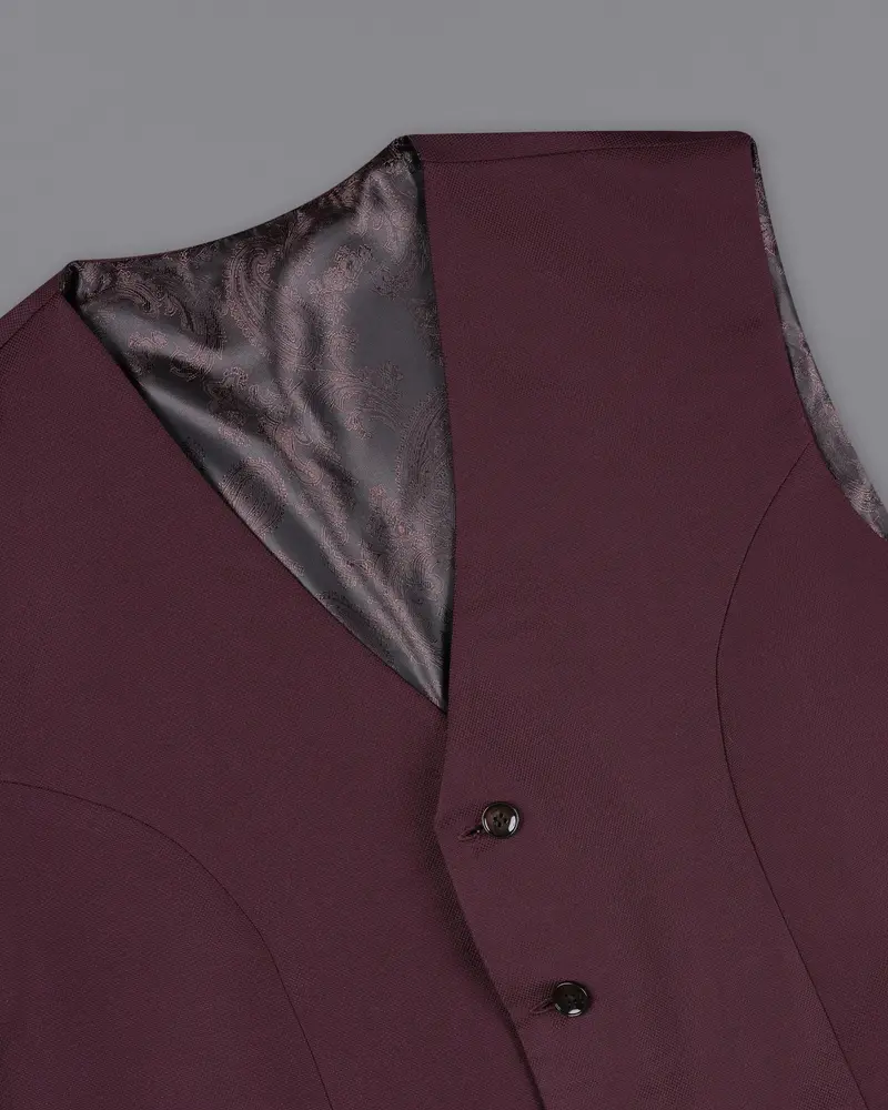 Cocoa Bean Maroon Waistcoat 4