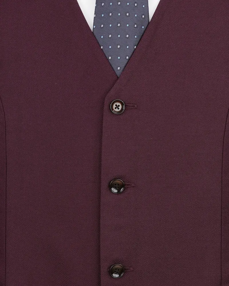 Cocoa Bean Maroon Waistcoat 5