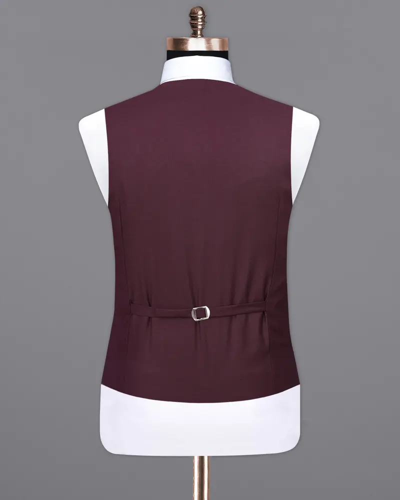 Cocoa Bean Maroon Waistcoat 6