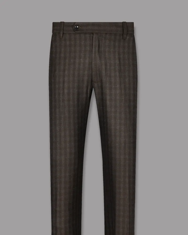 Cocoa Brown Checked Sport Pant 4