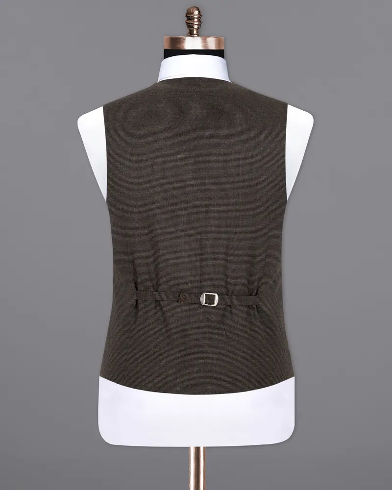 Coffee Bean Brown Premium Cotton Waistcoat 6