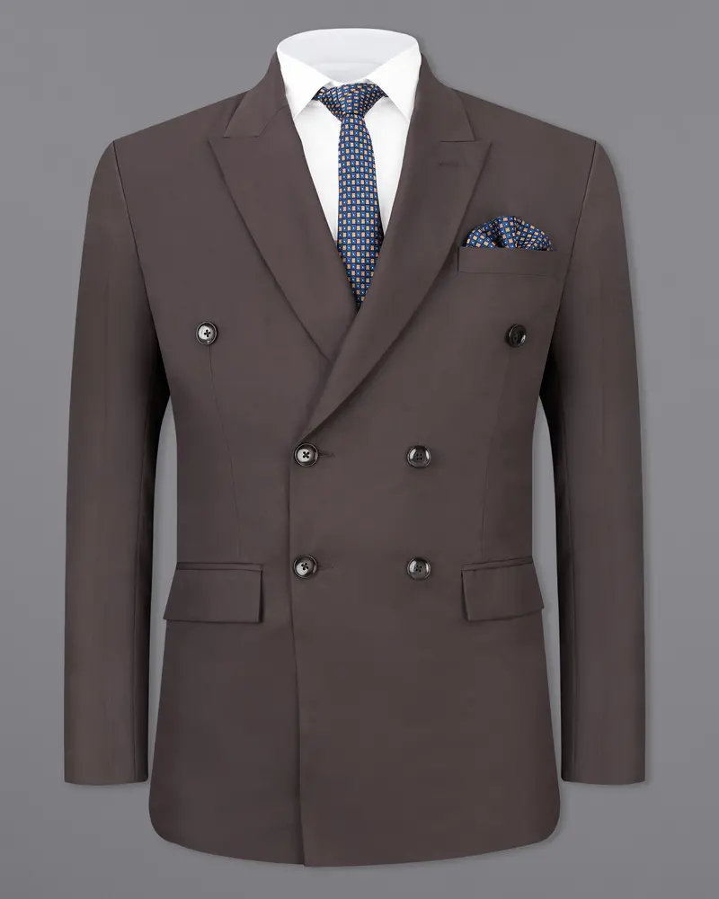 Coffee Brown Double Breasted Blazer 2