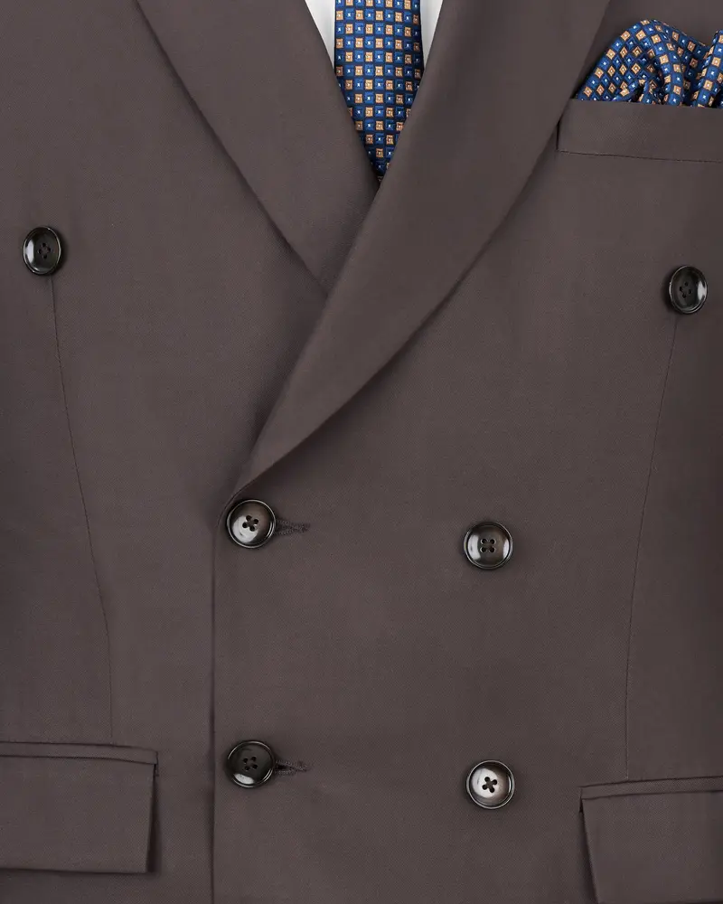 Coffee Brown Double Breasted Blazer 4