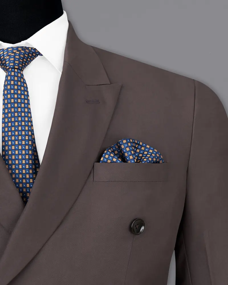 Coffee Brown Double Breasted Blazer 6