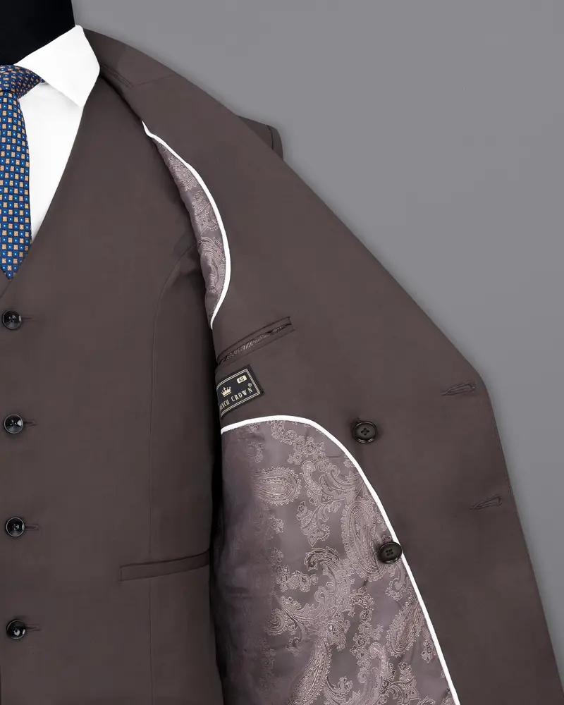 Coffee Brown Double Breasted Blazer 7