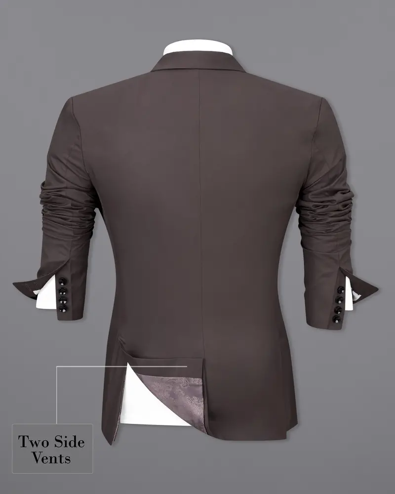 Coffee Brown Double Breasted Blazer 9