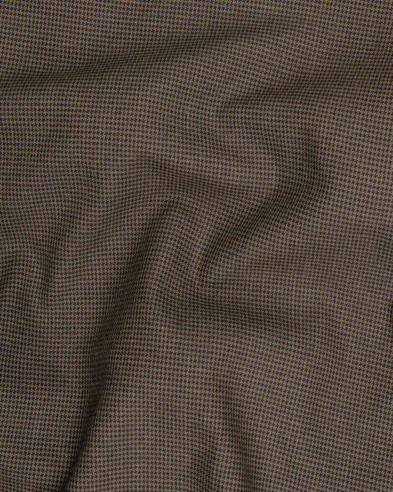 Coffee Brown Hounstooth Wool Rich Sports Blazer 3