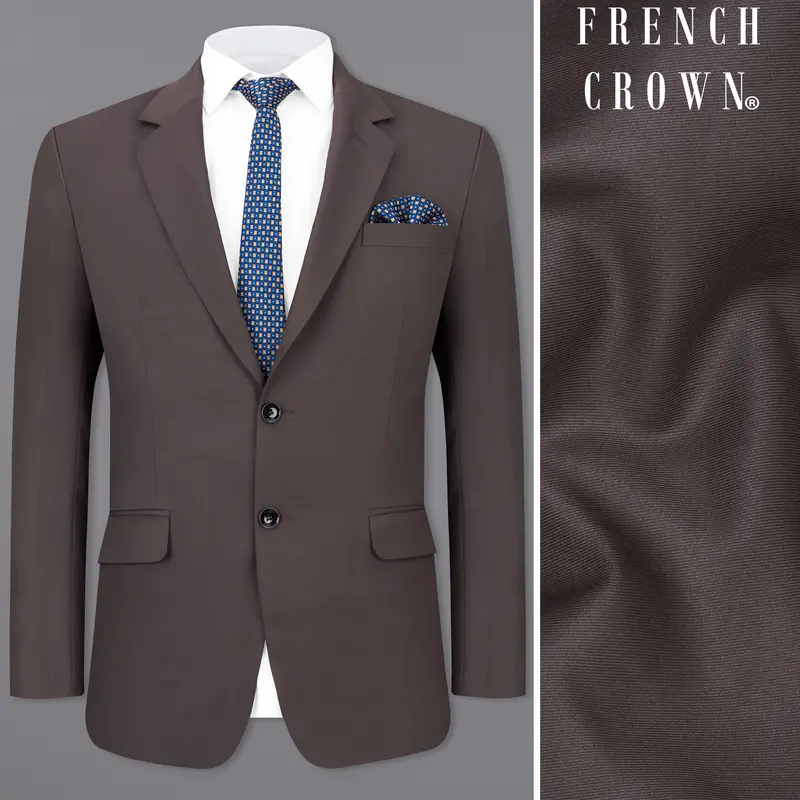 Coffee Brown Single Breasted Blazer 1