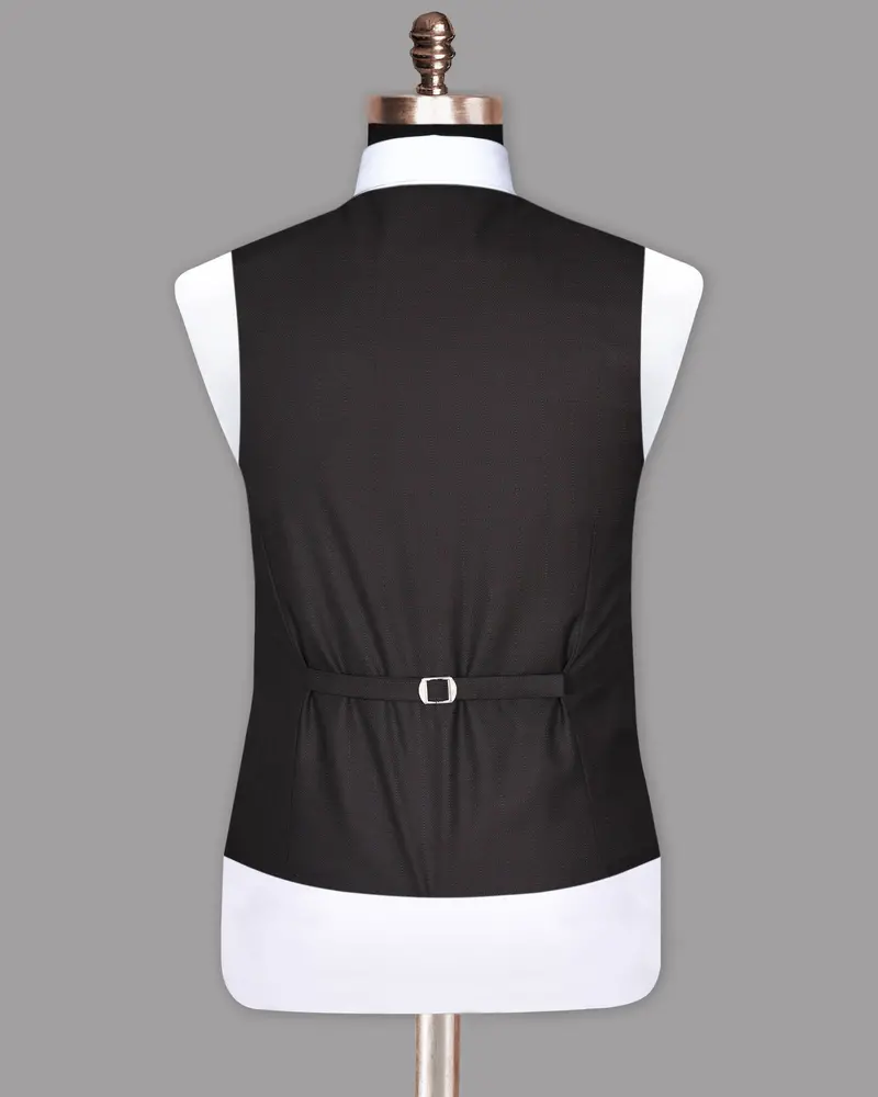 Coffee Brown Subtle Windowpane Waistcoat 6
