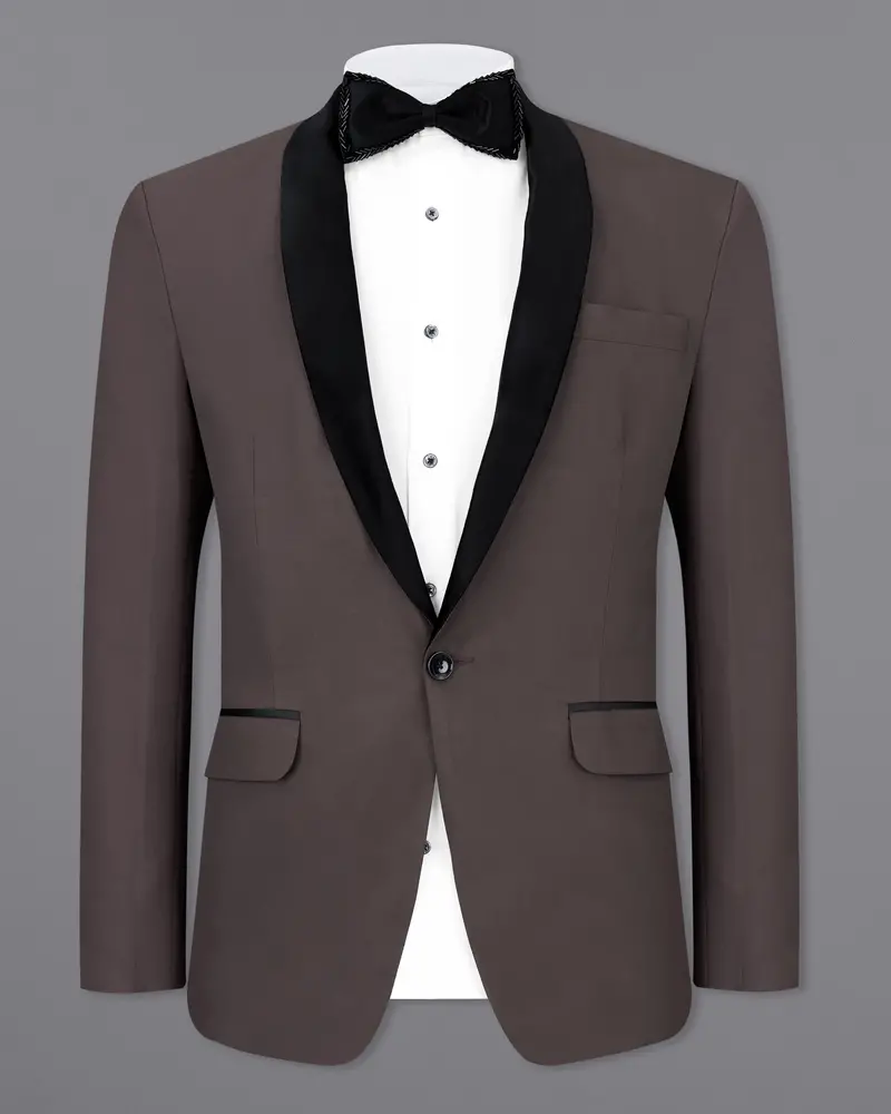 Coffee Brown Tuxedo Blazer 2