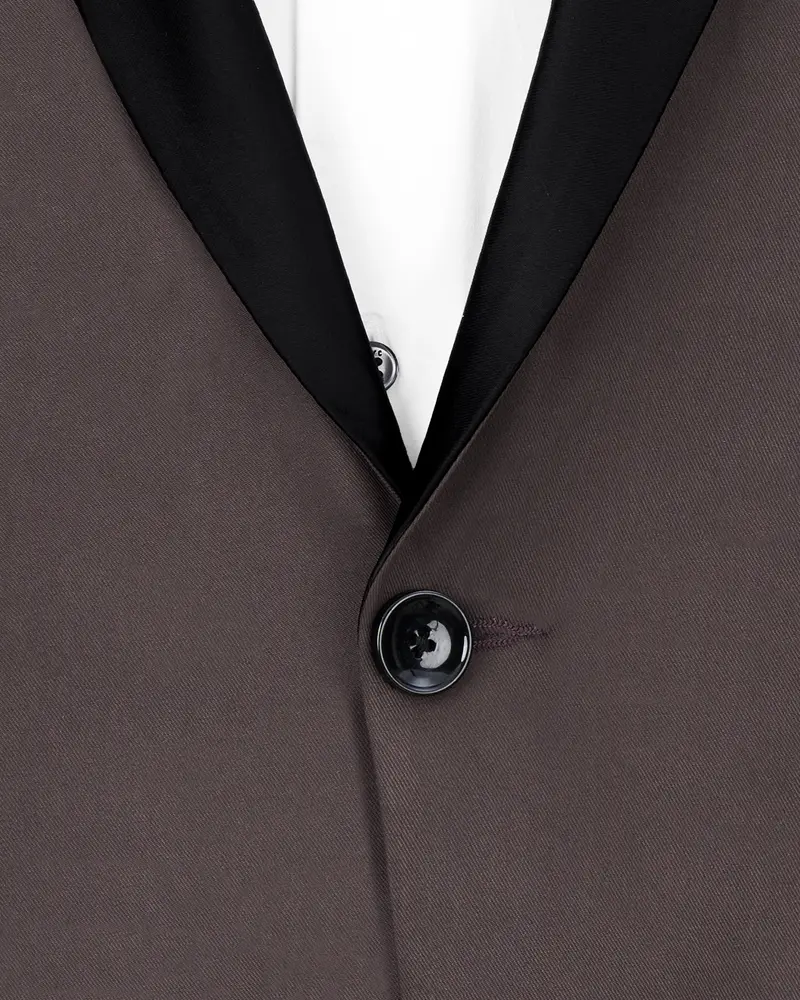 Coffee Brown Tuxedo Blazer 4