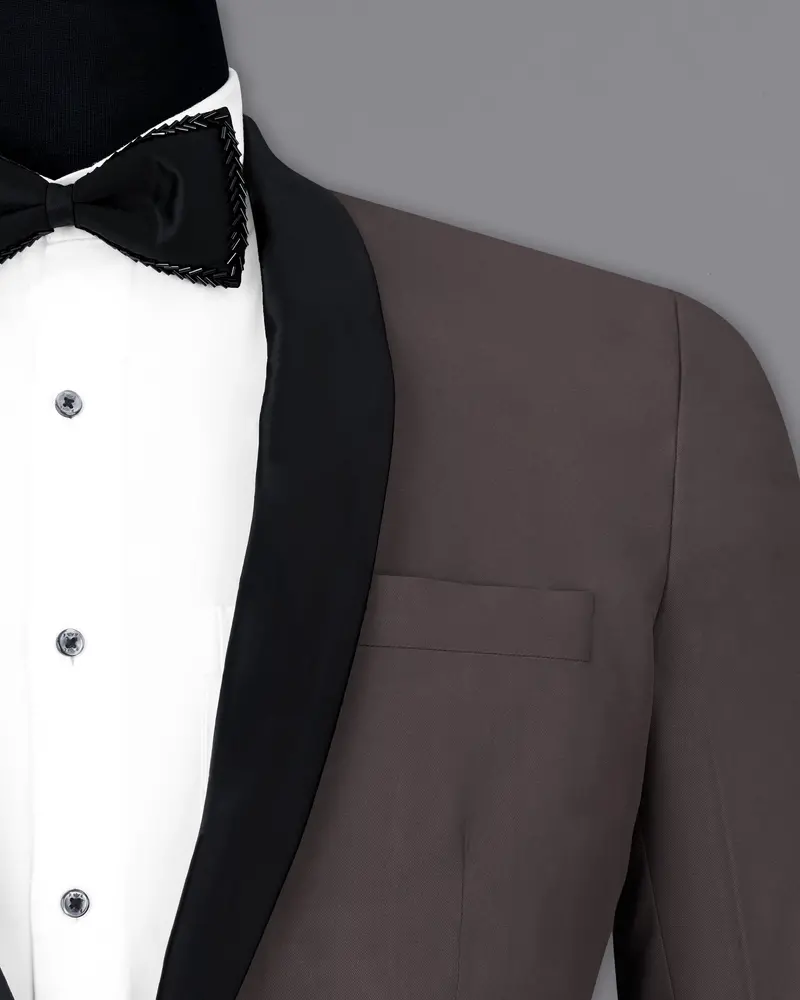 Coffee Brown Tuxedo Blazer 6