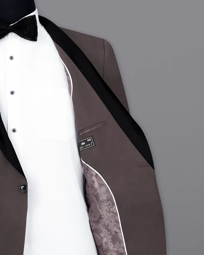 Coffee Brown Tuxedo Blazer 7