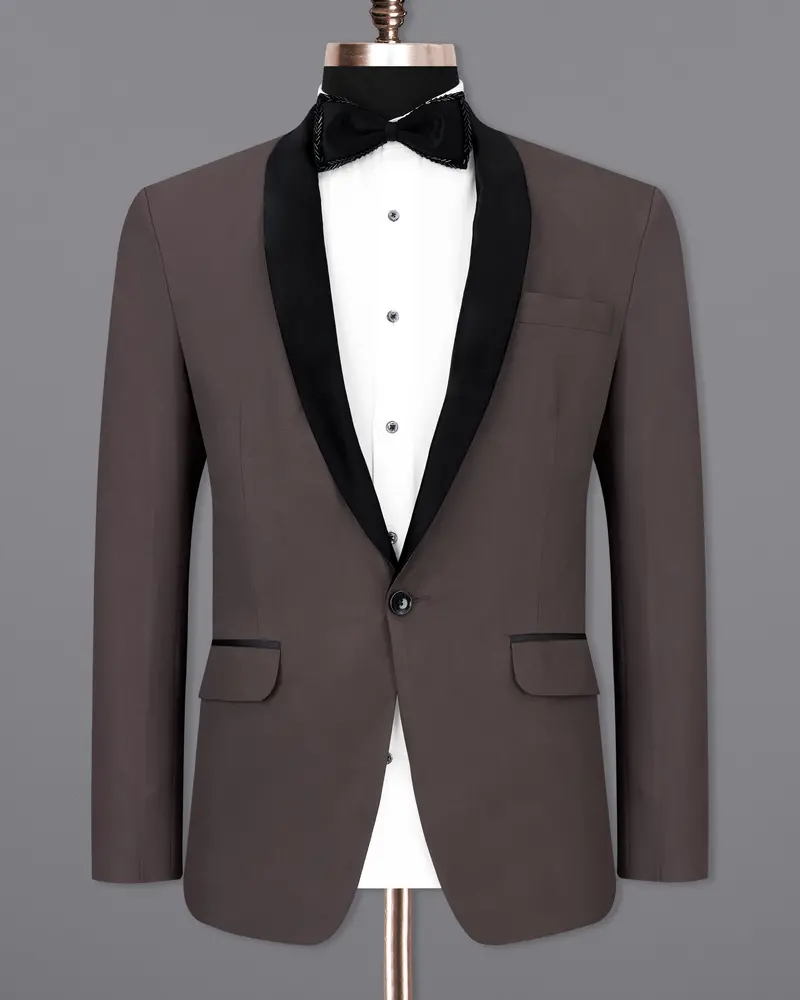 Coffee Brown Tuxedo Blazer 8