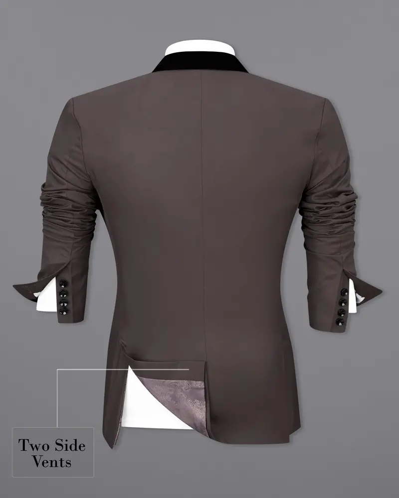 Coffee Brown Tuxedo Blazer 9