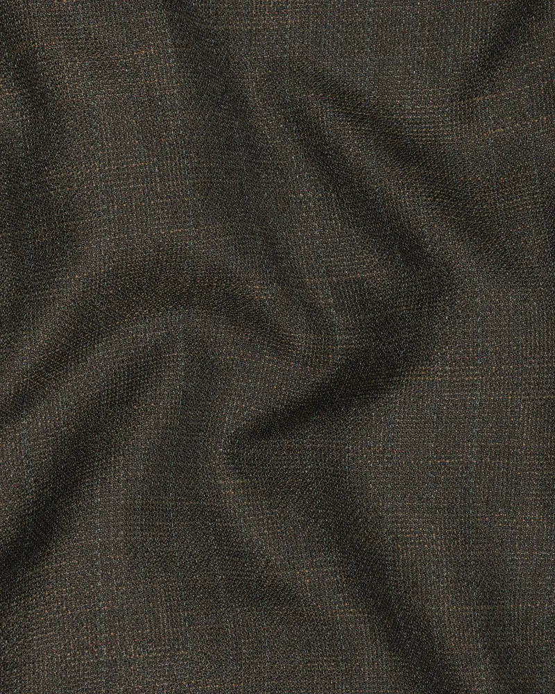 Coffee Subtle Slubbed Wool Rich Waistcoat 3