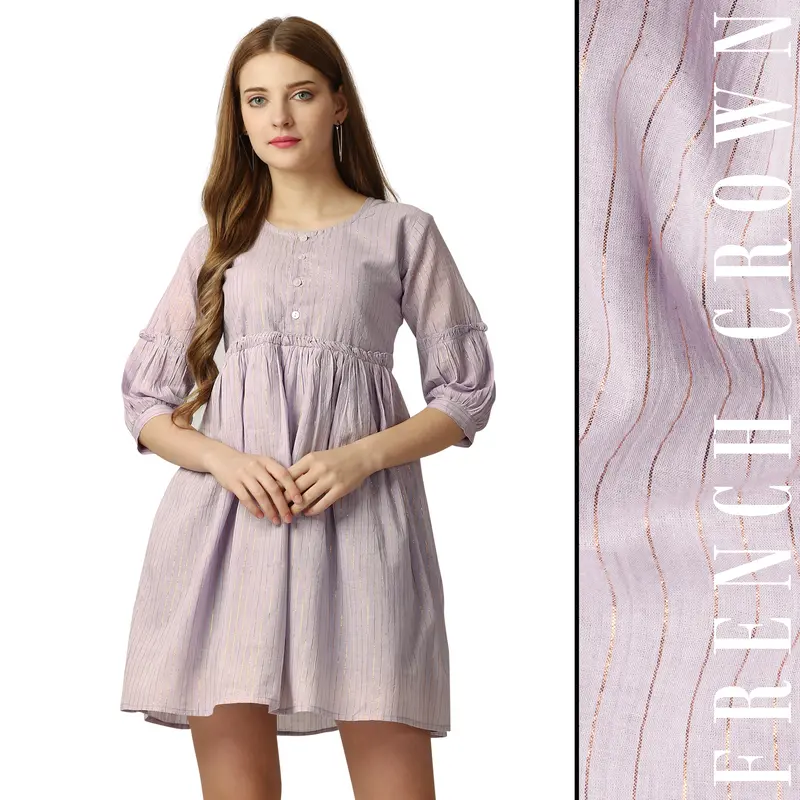 Cold Turkey Pink Striped Premium Cotton Dress 1
