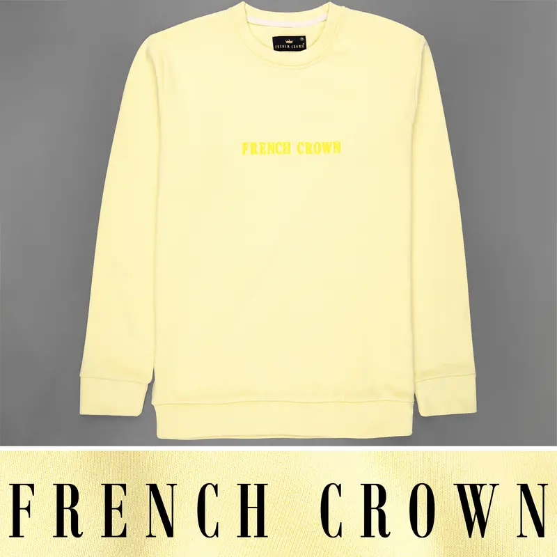 Colonial Yellow Full Sleeve Premium Cotton Heavyweight Sweatshirt 1