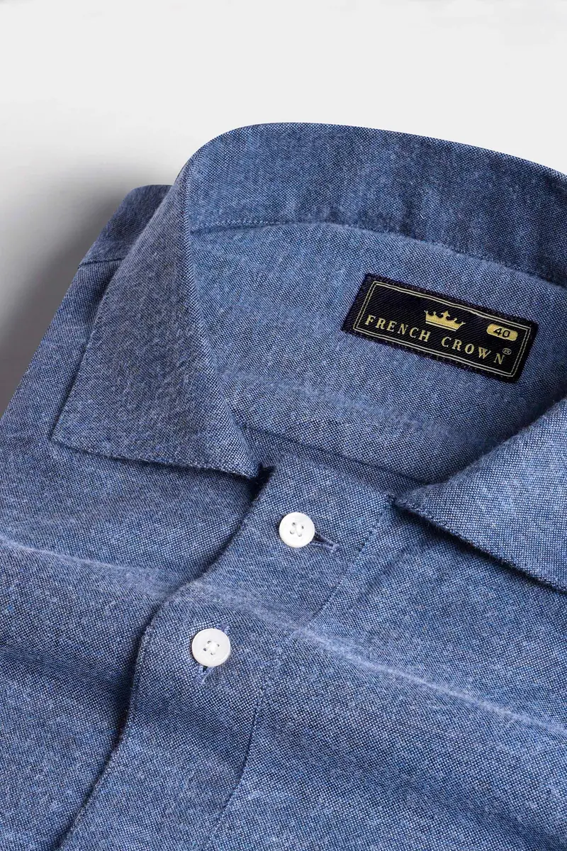 Comet Blue Flannel Designer Shirt 4