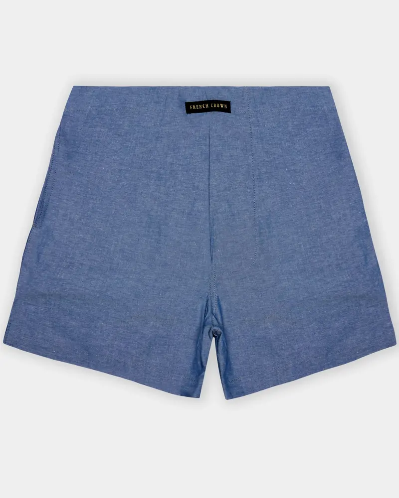 Comet Gray Solid Oxford Premium Cotton Boxer 1