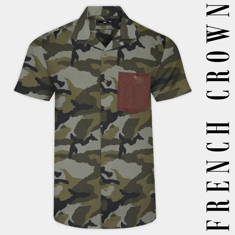 Concord Gray And  Iridium Brown Royal Oxford Designer Shirt 1
