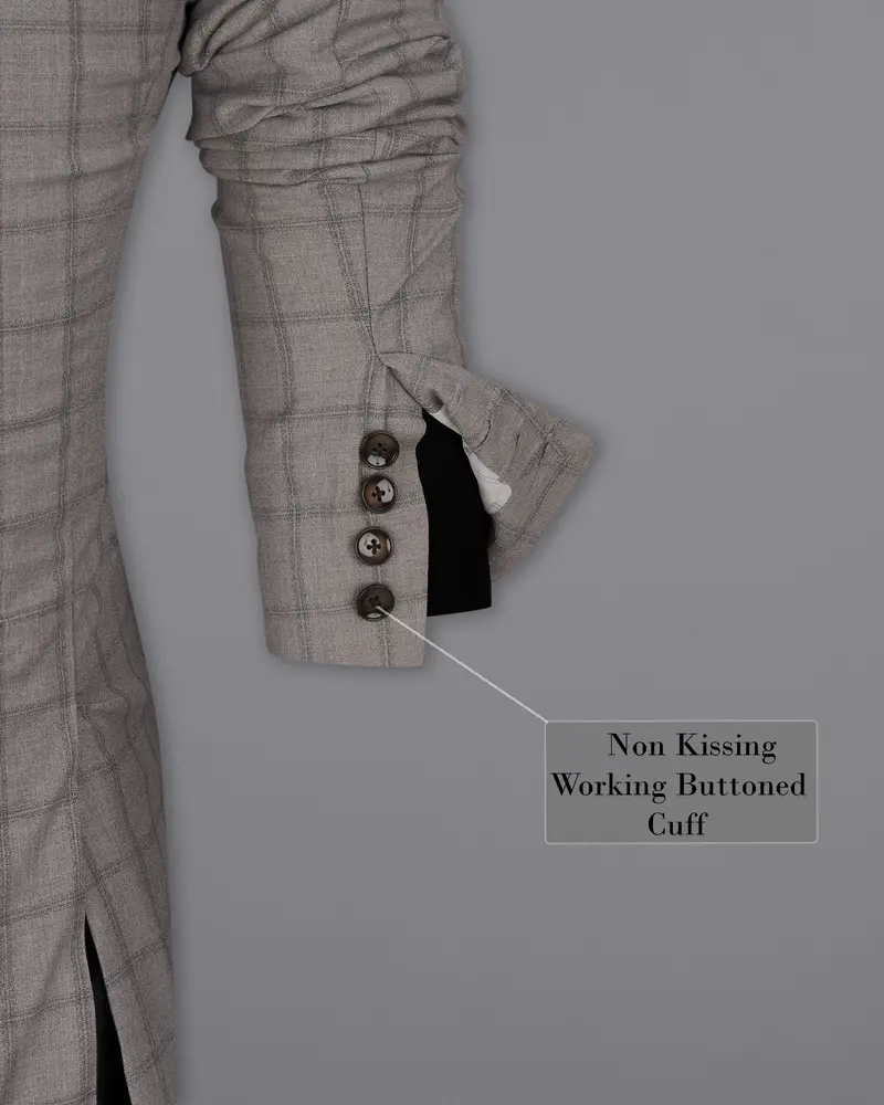 Concord Gray Plaid Double Breasted Suit 11