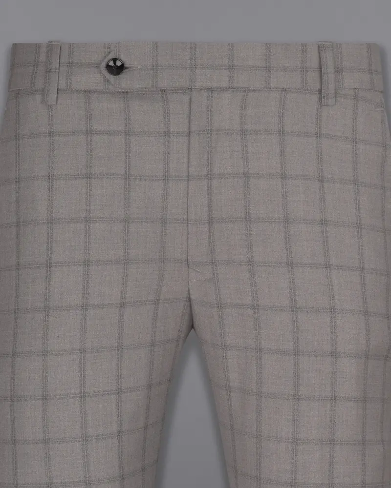 Concord Gray Plaid Double Breasted Suit 12