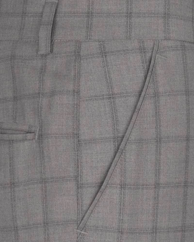 Concord Gray Plaid Double Breasted Suit 14
