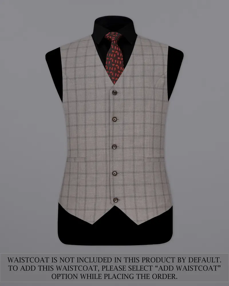 Concord Gray Plaid Double Breasted Suit 15