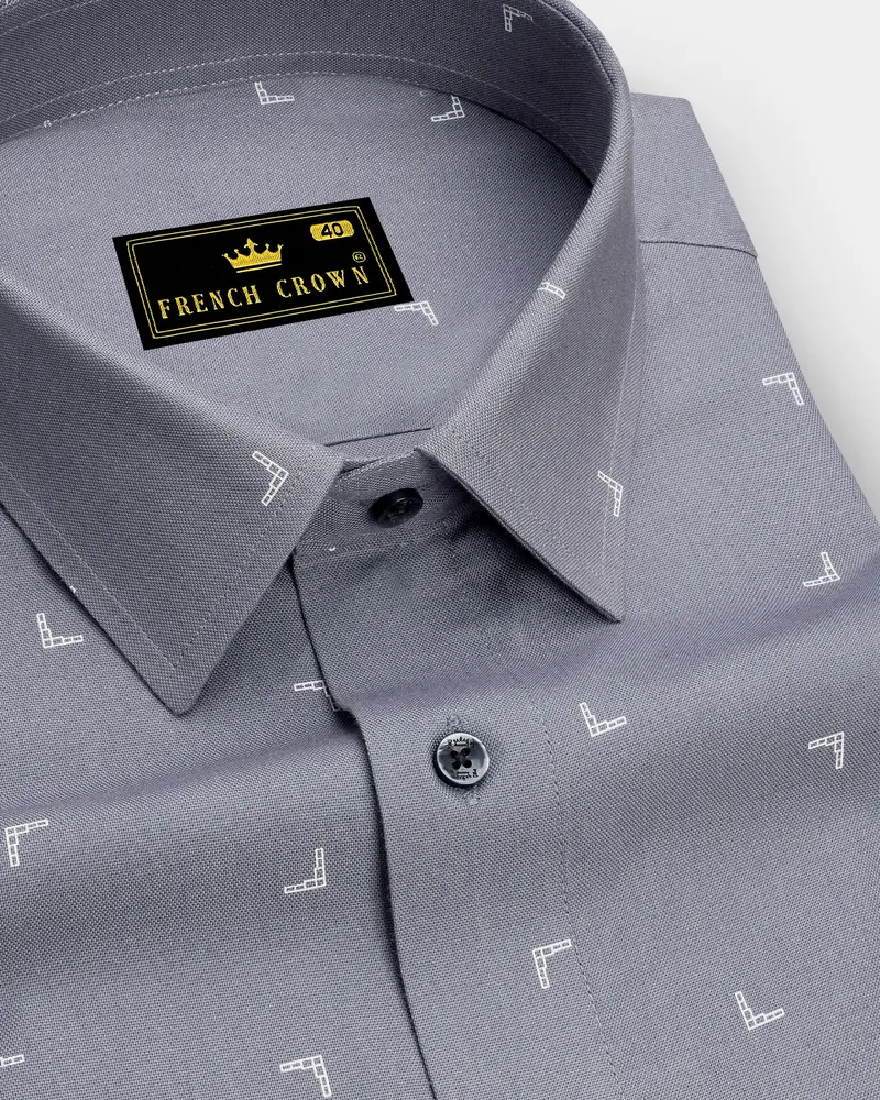 Concord Gray With White Royal Oxford Shirt 1