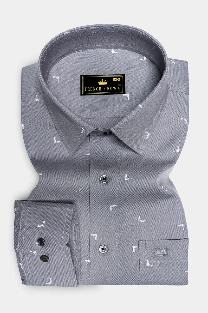 Concord Gray With White Royal Oxford Shirt 4