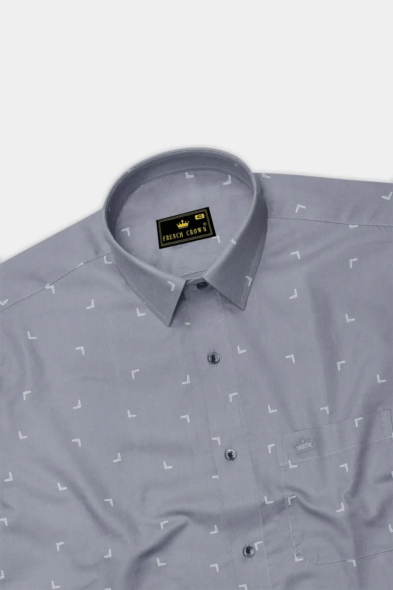 Concord Gray With White Royal Oxford Shirt 5