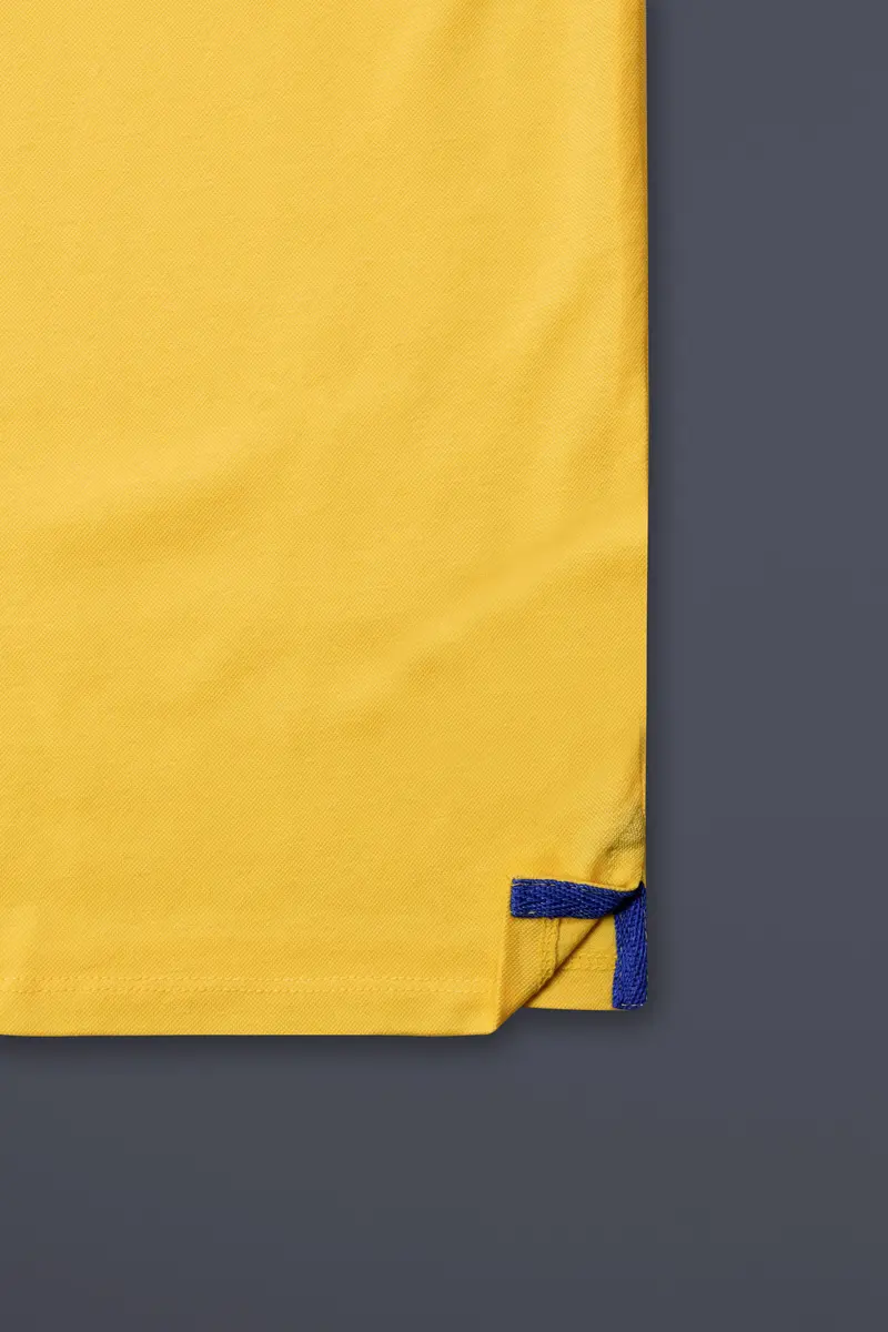 Confetti Yellow Solid Premium Cotton Pique Polo 5