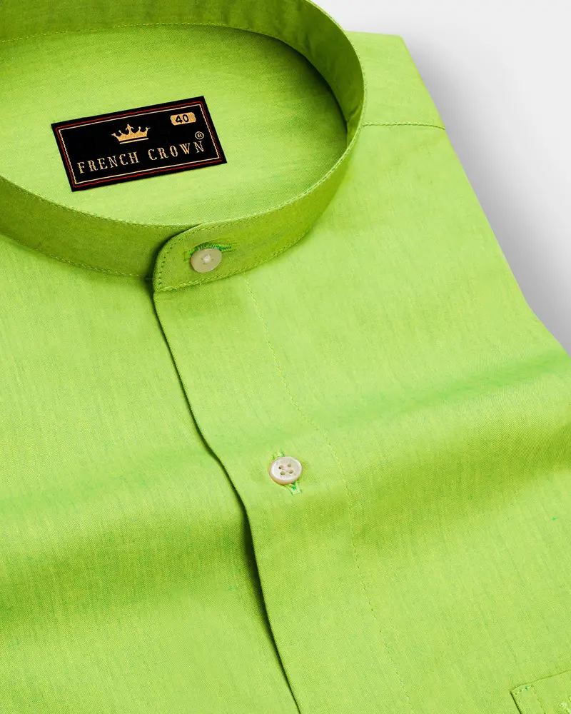 Conifer Green Chambray Premium Cotton Shirt 1