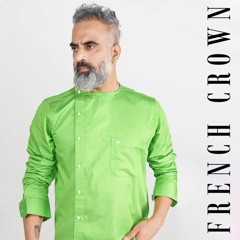Conifer Green Super Soft Premium Cotton Designer Shirt 1