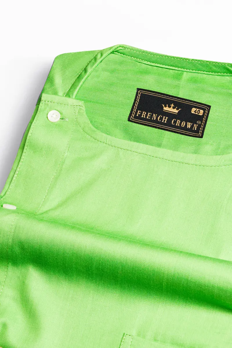 Conifer Green Super Soft Premium Cotton Designer Shirt 4